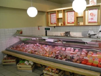 comptoir réfrigéré angle poissonnerie