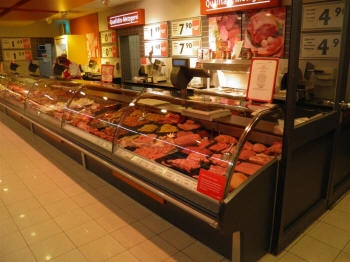 comptoir réfrigéré produits laitiers