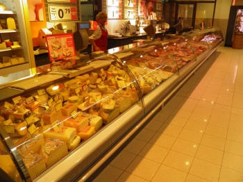comptoir réfrigéré vitrine courbe