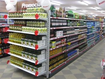 rayonnage commercial station-service